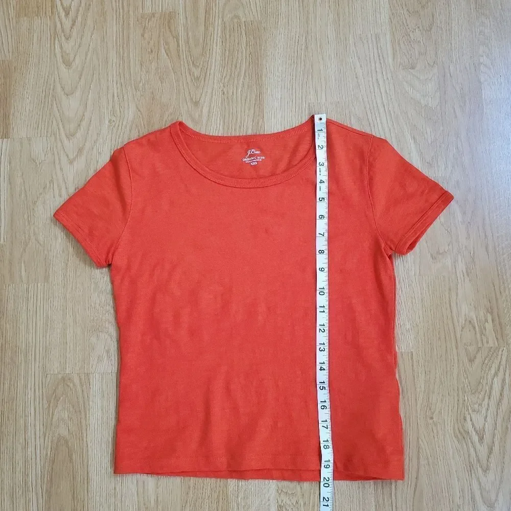 🌹 J. CREW 🌹  '90s Cropped Organic Slub Cotton T-shirt - [XXS, Orange]
